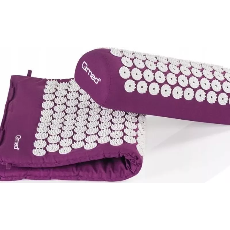 Akupresūras paklājiņš ar spilvenu Qmed ACUPRESSURE MAT — spiediena punktu masāžas paliktnis