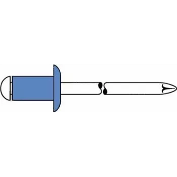 Neredzamā kniede GESIPA 6310931 tērauds/tērauds 5×12 mm plakanā galva 6,0–8,5 mm