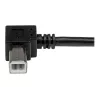 StarTech.com 2m USB 2.0 A to Right Angle B kabelis - M/M, 2 m, USB A, USB B, USB 2.0, 0.48 Gbit/s, melns