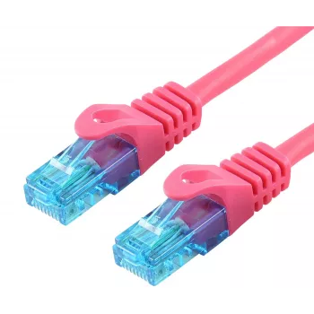 tīkls komutācijas kabelis LOGON Cat5e 1.5 m U/UTP RJ-45 to RJ-45 fuksīna