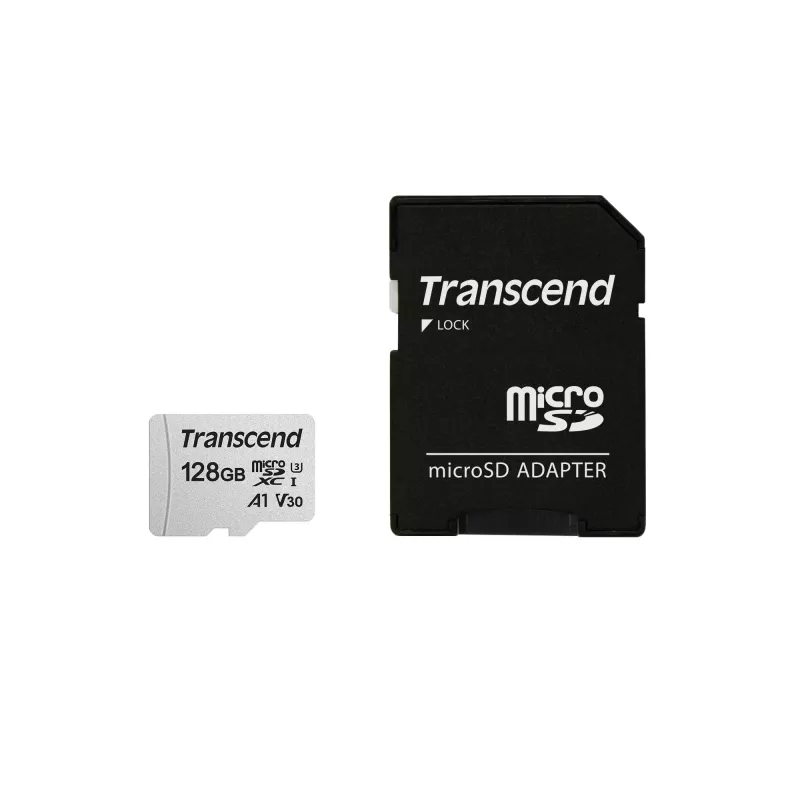 Flash Memory Transcend 128GB MicroSDXC SD300S ar adapteri
