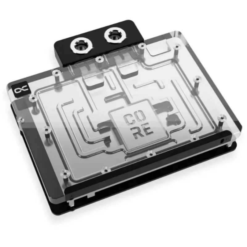 Backplate Alphacool 10260 Aluminium Chrome Copper Melns 154mm