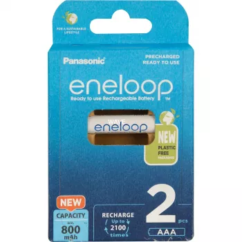Uzlādējamās baterijas PANASONIC ENELOOP AAA 800 mAh 2 gab. (BK-4MCDE/2CP)