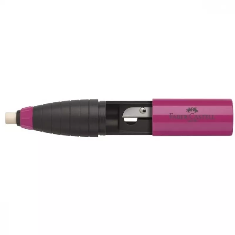 FABER-CASTELL dzēšgumijas un asināmā komplekts ogu-zils