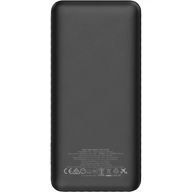 Anker Innovations Power Bank 10 000mAh 22.5W Melns (A1388G11)