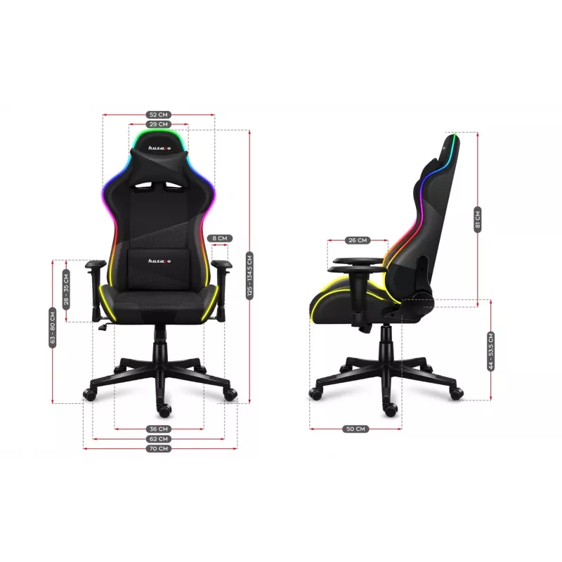 Huzaro Force 6.2 Mesh RGB spēļu krēsls