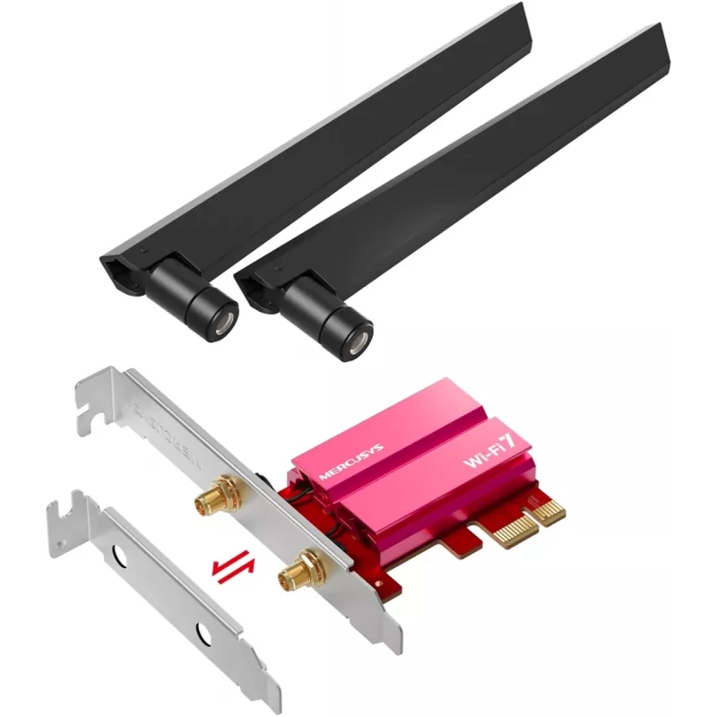 PCIe trīsjoslu WiFi 7 adapteris MERCUSYS MA47BE — ātrgaitas bezvadu savienojums