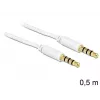 Audio kabelis 3.5mm DeLOCK 83439 0.5m Balts
