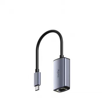 USB-C uz Gigabit Ethernet adapteris Cudy UE10C, USB Type-C vīr. uz RJ-45 siev., 10/100/1000 Mb/s, alumīnija korpuss
