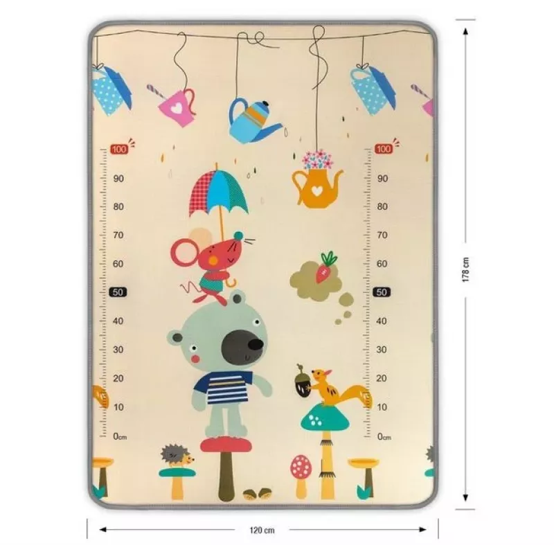 Play Foam Mat milly mally modelis 4688 — sarullēts putu paklājiņš ar lācīša un vaļa apdruku