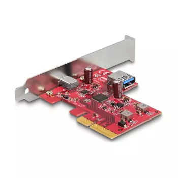 DeLOCK PCI Express x4 karte USB 10 Gbps Type-C Type-A Low Profile