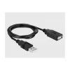 Seriālais kabelis DeLOCK 66280 USB Type-A DB-9 0,8 m Melns