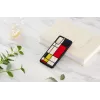 Aizsargājošs tālruņa maciņš iKins Samsung Galaxy S20, melns Mondrian dizains