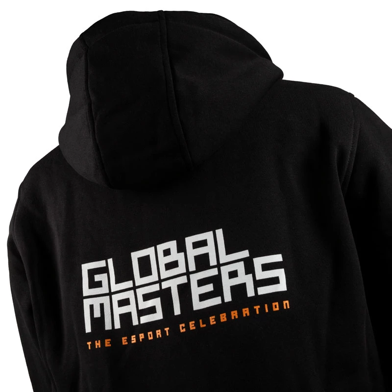 Global Masters Hoodie GM Logo - melns (M)
