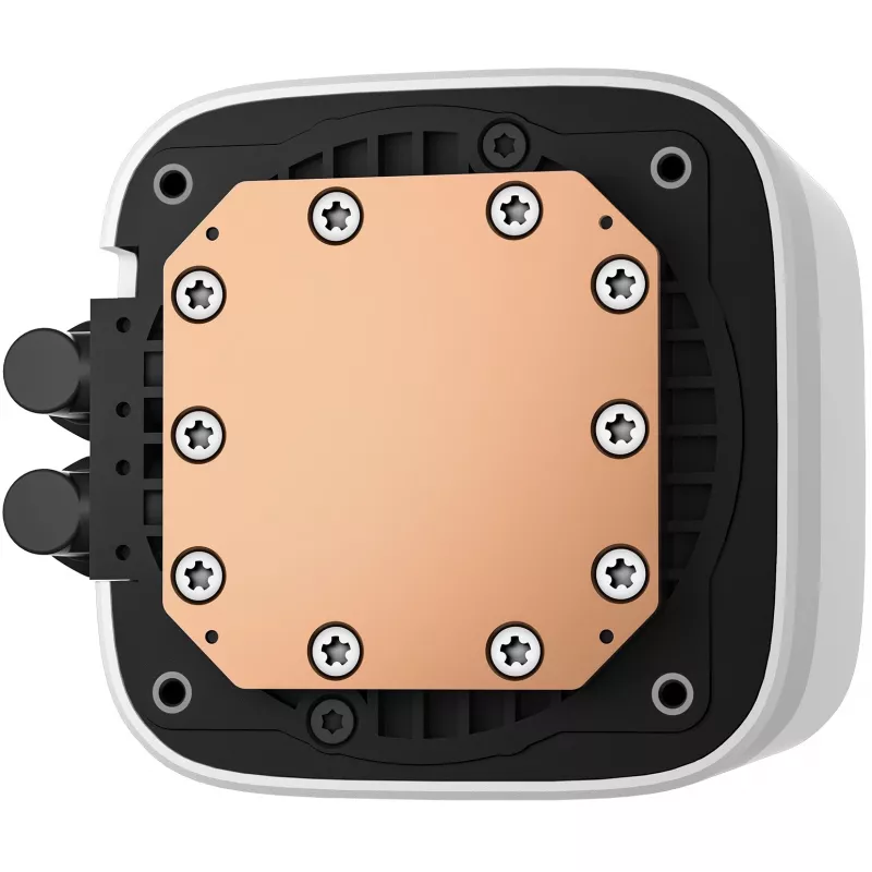 Viss vienā šķidruma dzesētājs DeepCool LE360 WH V2 12 cm Balts — 360 mm radiators, 3x120 mm ventilatori, LGA 1851 atbalsts