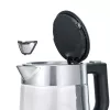 Severin WK 3468 elektriskā tējkanna 1 L 2200 W Melna, Nerūsējošais tērauds, Caurspīdīga