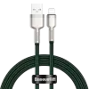 USB-A uz Lightning kabelis Baseus 1 m, zaļš