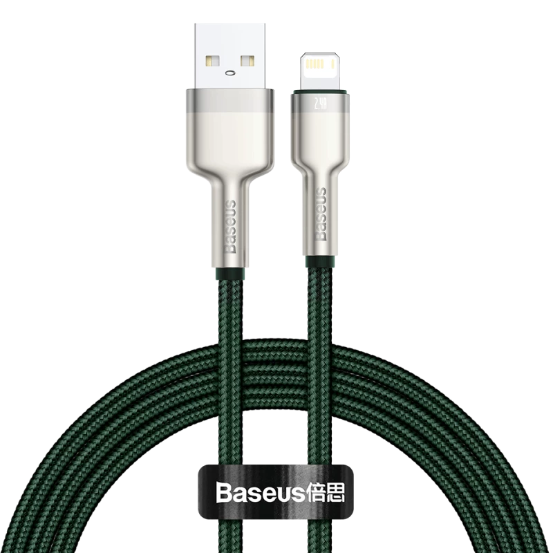 USB-A uz Lightning kabelis Baseus 1 m, zaļš