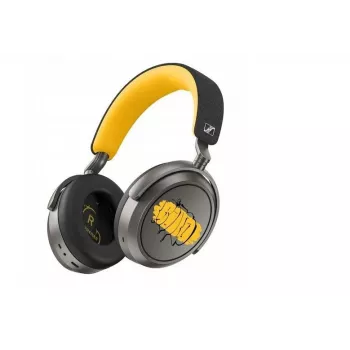 Austiņas Sennheiser Momentum 4 Wireless 80th Anniversary Edition — Bluetooth 5.2, 20 h baterija, ANC, 3,5 mm, apkārtauss, dzeltenas