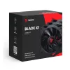 Viss-vienā šķidruma dzesētājs SAVIO BLADE SET 120 mm ventilators 1800 RPM 32 sone Melns