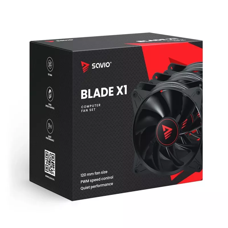Viss-vienā šķidruma dzesētājs SAVIO BLADE SET 120 mm ventilators 1800 RPM 32 sone Melns