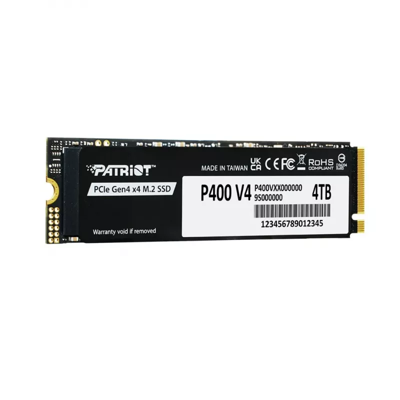 Solid State Drive PATRIOT P400 V4 4 TB M.2 NVMe (4000 GB, M.2, Melns)