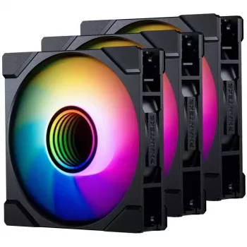 120mm PHANTEKS M25 Gen2 PWM D-RGB korpusa ventilators, melns, 3-pin