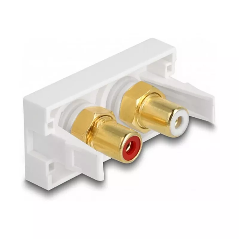 DeLOCK Easy 45 ligzda 2 x RCA balta ABS
