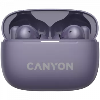Canyon CNS-TWS10PL Austiņas un Mikrofons True Wireless Stereo (TWS) Iekšauss zvaniem/mūzikai/sportam/ikdienas lietošanai USB Type-C Bluetooth Violeta (CNS-TWS10PL)