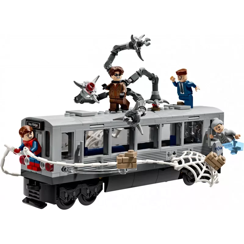 Konstrukciju rotaļlietu komplekts LEGO Marvel Super Heroes 76321 Spider-Man Doc Ock metro konfrontācija, 393 detaļas, 4 minifigūras, vecums 9+