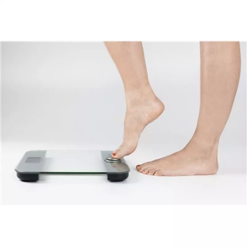 Elektroniskie personīgie svari Caso Body Energy Ecostyle 03416 — maks. 180 kg, precizitāte 100 g, balts/pelēks