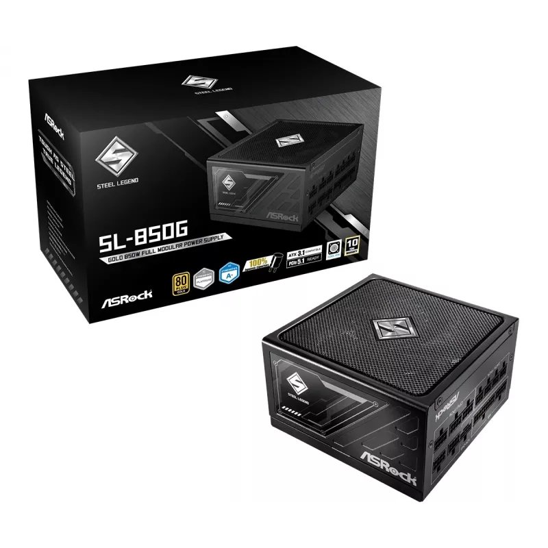 ASRock SL-850G Steel Legend Barošanas bloks 850 W 20+4 kontaktu ATX ATX B
