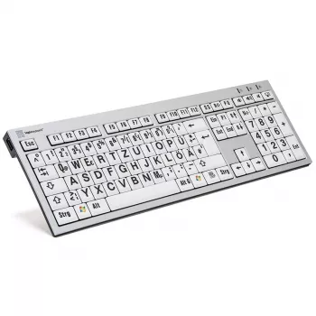 Tastatūra Logickeyboard LKB-LPRNTBW-AJPU-DE Office USB QWERTZ vācu valodā, daudzkrāsu