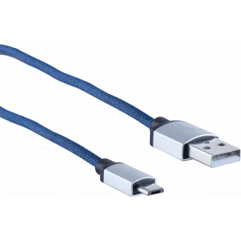 USB kabelis ShiverPeaks BS14-50029 2m USB A Micro-USB B zils