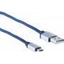 USB kabelis ShiverPeaks BS14-50029 2m USB A Micro-USB B zils