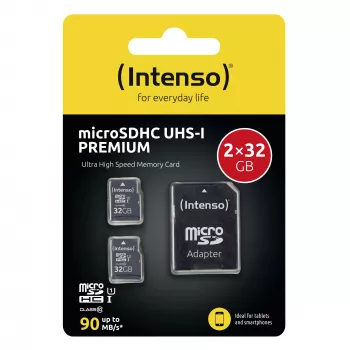 Flash Memory Intenso 32GB UHS-I microSDHC Doppelpack