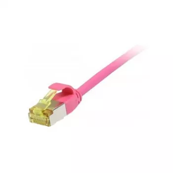 komutācijas kabelis RJ45, CAT6A 500Mhz, 1,5m, fuksīna, U/FTP, plānsline Round d=3,8mm, TPE/LSZH(Superflex), AWG32, ar Cat.7 izejas kabeli, Synergy 21 (S217384V3)