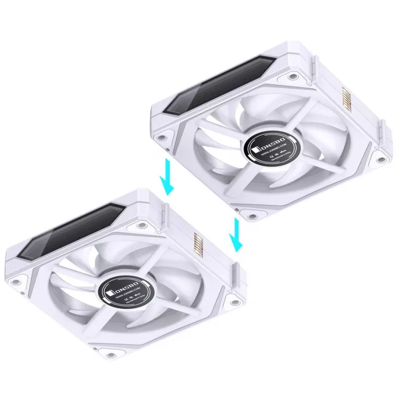 Dzesēšanas ventilatoru komplekts Jonsbo ZL-120WR PWM ARGB Reversed 120mm, 3 gab.
