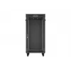 Tīkla statīva skapis LANBERG 19 collu 24U 600x800 mm melns ar stikla durvīm un LCD izgriezumu (plakanais iepakojums) v2