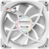 Montech AX120 120mm PWM ARGB korpusa ventilatori, 3 gab., balti