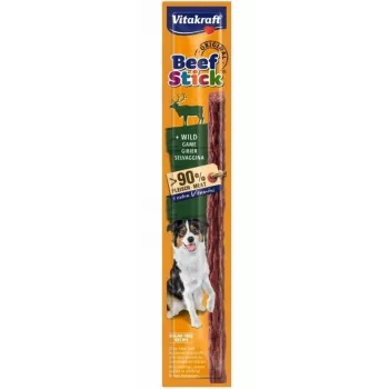 Suņu košļājamā našķe Vitakraft Beef Stick 12 g — brieža gaļas garša, senioru suņiem, vienreizējs paciņš