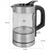 ProfiCook PC-WKS 1228 G elektriskā tējkanna 0,5 L 1100 W nerūsējošais tērauds, caurspīdīga