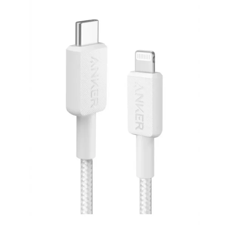 Lightning kabelis Anker A81B5G21 — 0,9 m, USB‑C uz Lightning, balts