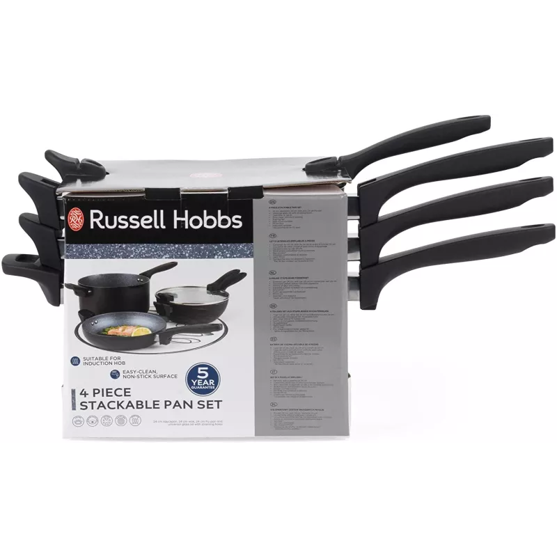 Galda piederumu komplekts Russell Hobbs RH01840EU7 — 4-daļīgs kraujams metālisks marmors
