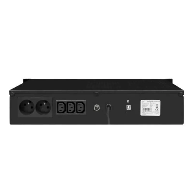 Rackmount Line-Interactive UPS EVER ECO Pro 1200 AVR CDS, 1,2 kVA (650 W izeja), 2U, 3× C13, USB-B, AVR, VRLA 12 V 5 Ah ×2