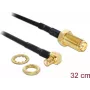 Koaksiālais kabelis DeLOCK 88472 0,32 m MMCX RP-SMA Zelta melns