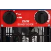 Ventilatora elektriskais telpu sildītājs BLAUPUNKT EH7010 — 2000 W, nerūsējošā tērauda elements, IPX4, grīdas lietošana, līdz 22 m², melns/zils/sarkans