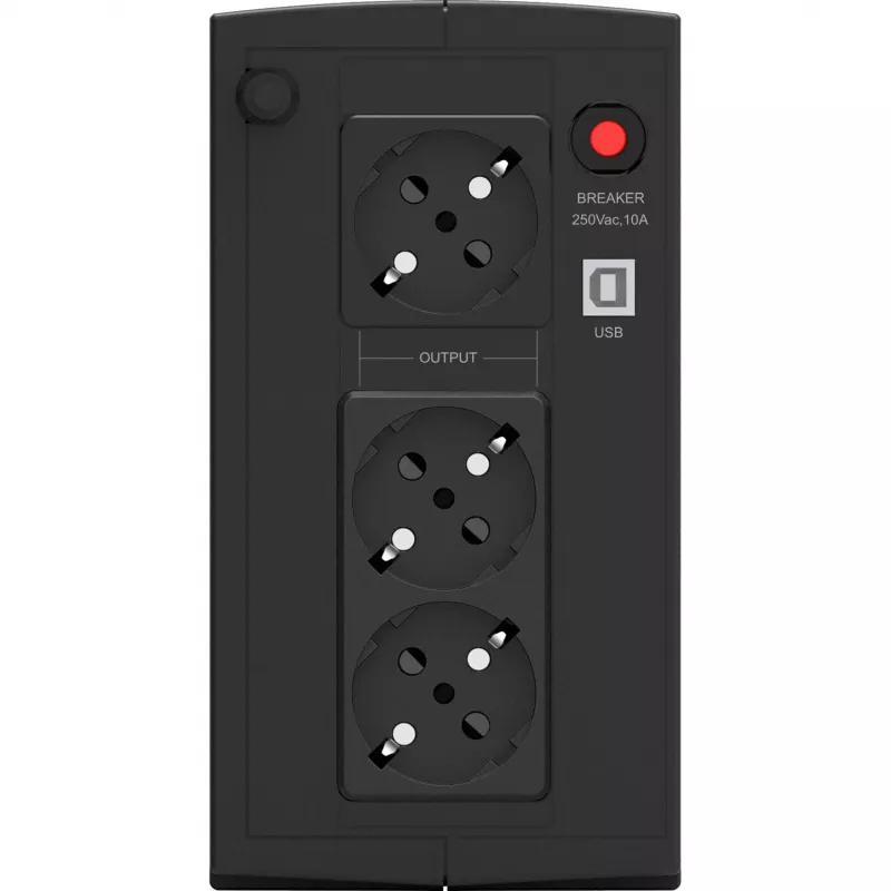 PowerWalker Basic VI 1000 SB Line-Interactive 1000VA 3AC-Outputs torņa melns nepārtrauktās barošanas bloks (UPS) (10121068)