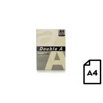 Krāsains papīrs Double A, 80 g, A4, 500 loksnes, ziloņkaula krāsa