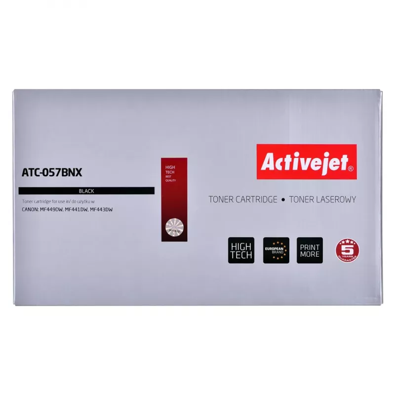 Activejet ATC-057BNX Toneris (aizstāj Canon CRG-057HBK; CRG-057H; Supreme; 10000 lapaspuses; melns) AR MIKROSHĒMU
